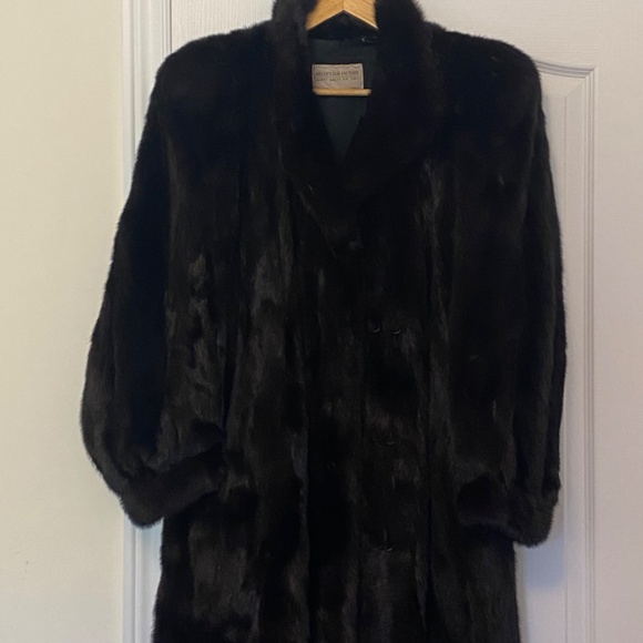 Black mink fur coat - Picture 4 of 6